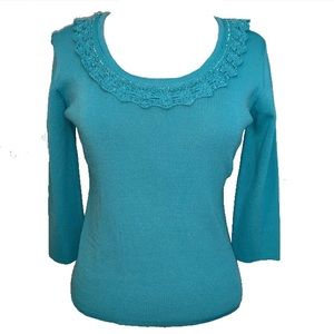 🔥 Joseph A. Light blue 3/4 sleeve top